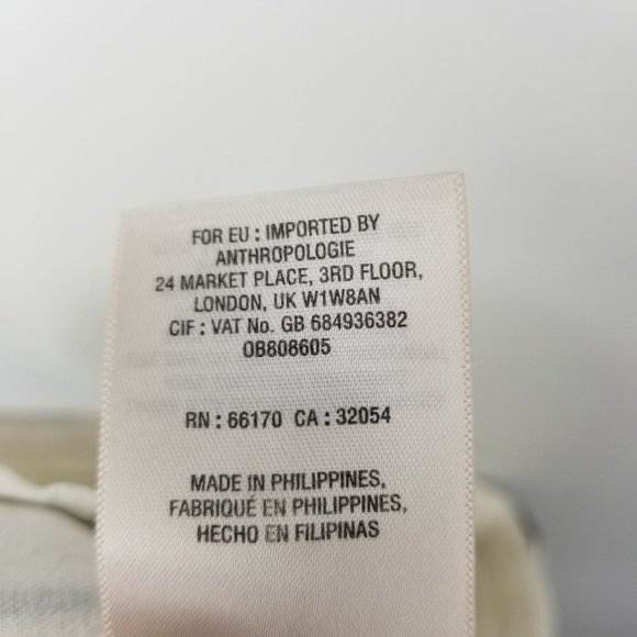 Anthropologie The Essential Slim Leg Cropped Striped Nautical Pants Size 0 - Picture 12 of 12